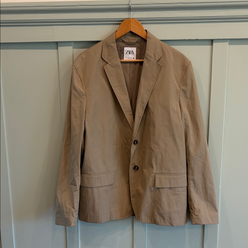Zara Classic Tan Blazer – 70% Cotton/30% Nylon • Men’s 44